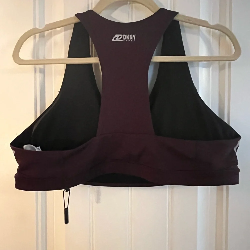 NWOT DKNY Sport Women's Dark Brown Sports Bra, size XL